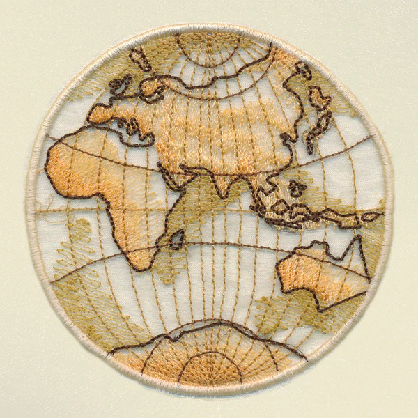 Antique Globe - Eastern Hemisphere (Organza) - Image 6