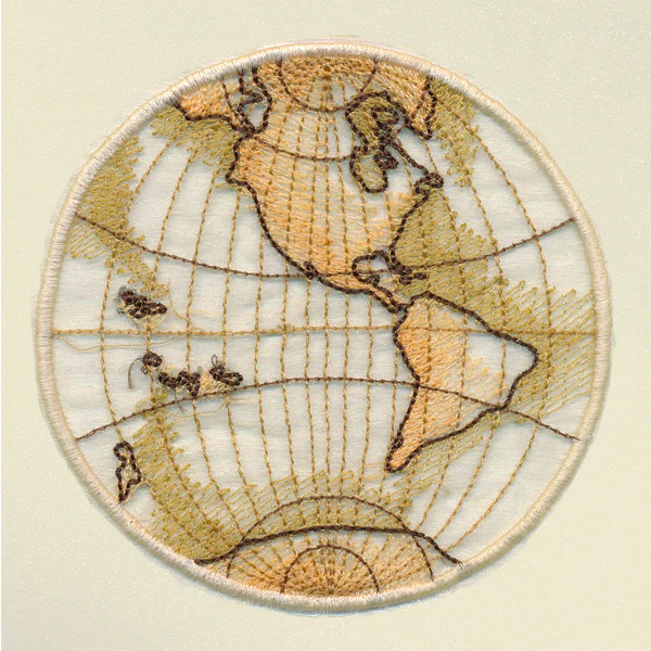 Antique Globe - Western Hemisphere (Organza) - Image 6