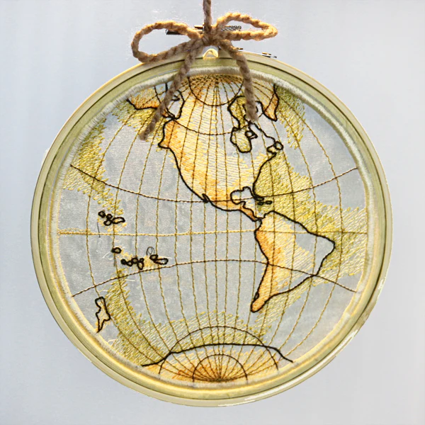 Antique Globe - Western Hemisphere (Organza) - Image 7
