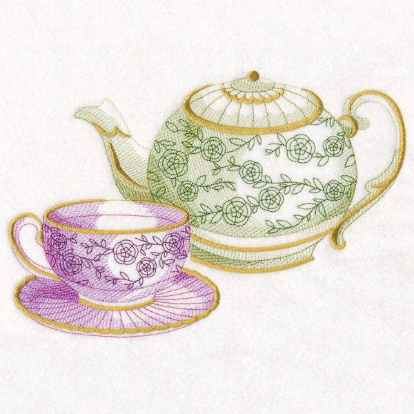 Antique Teapot and Teacup - Image 5