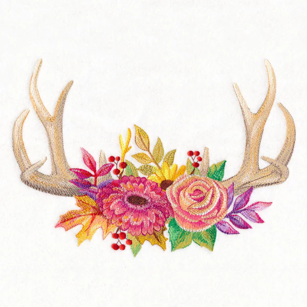 Antler Bouquet in Watercolor - Image 4