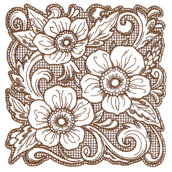 Arizona Poppy Square (Trapunto) - Image 10