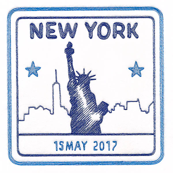 Around the World - New York Stamp - Image 3