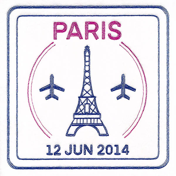 Around the World - Paris Stamp - Image 11