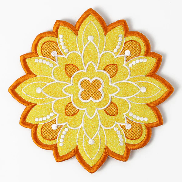 Art Deco Autumn Sunflower Trivet (In-the-Hoop) - Image 11