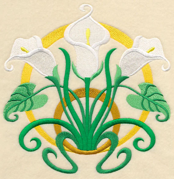 Art Deco Calla Lily - Circle