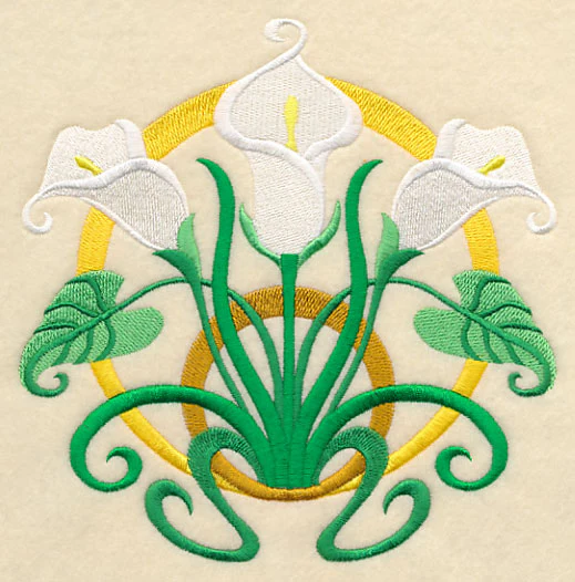 Art Deco Calla Lily - Circle - Image 2