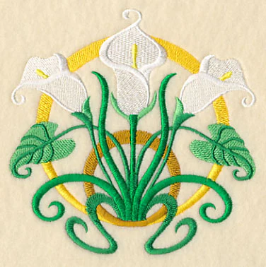 Art Deco Calla Lily - Circle - Image 4