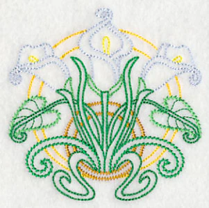 Art Deco Calla Lily - Circle (Vintage) - Image 5