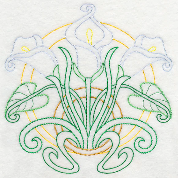 Art Deco Calla Lily - Circle (Vintage) - Image 6