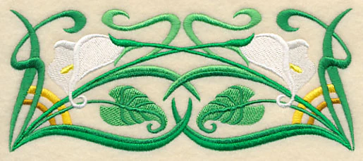 Art Deco Calla Lily - Horizontal Border - Image 2
