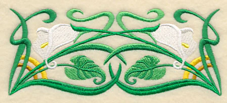 Art Deco Calla Lily - Horizontal Border - Image 3