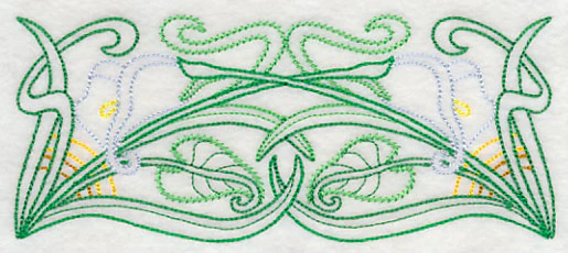 Art Deco Calla Lily - Horizontal Border (Vintage) - Image 2