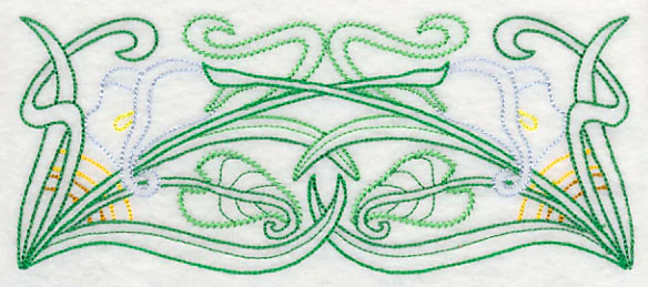 Art Deco Calla Lily - Horizontal Border (Vintage) - Image 6