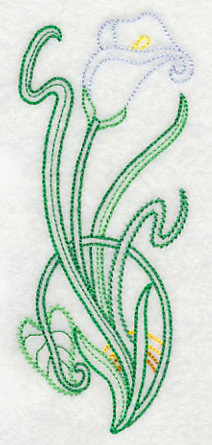 Art Deco Calla Lily - Vertical Border (Vintage) - Image 3