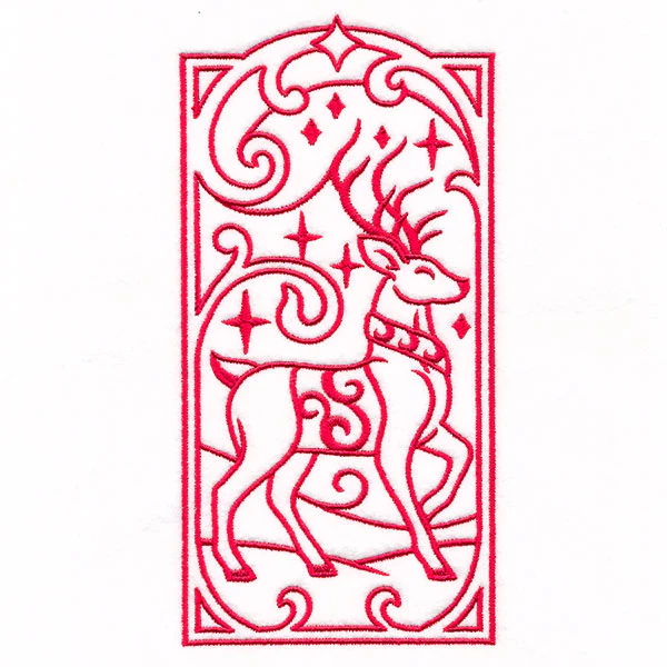 Art Deco Christmas - Reindeer 1 Panel - Image 4