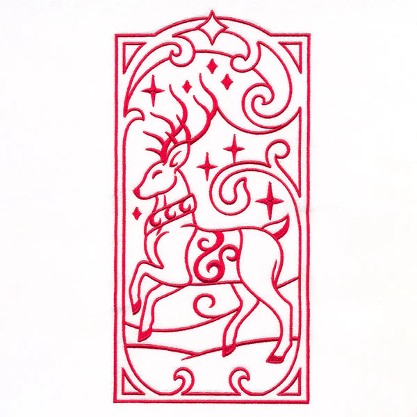 Art Deco Christmas - Reindeer 2 Panel