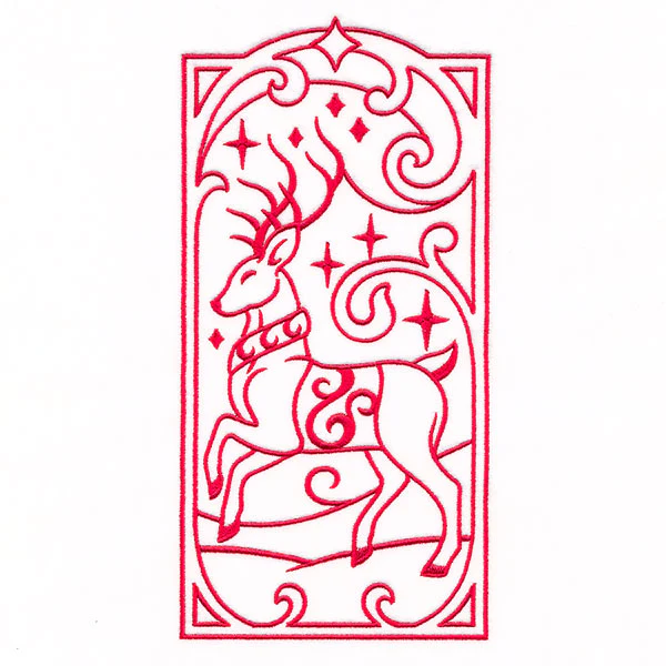 Art Deco Christmas - Reindeer 2 Panel - Image 2