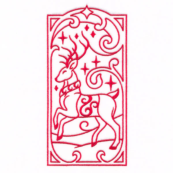 Art Deco Christmas - Reindeer 2 Panel - Image 4