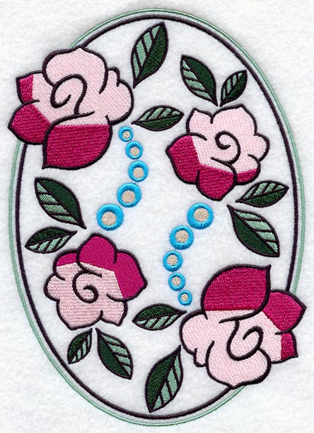 Art Deco Floral Oval - Image 2