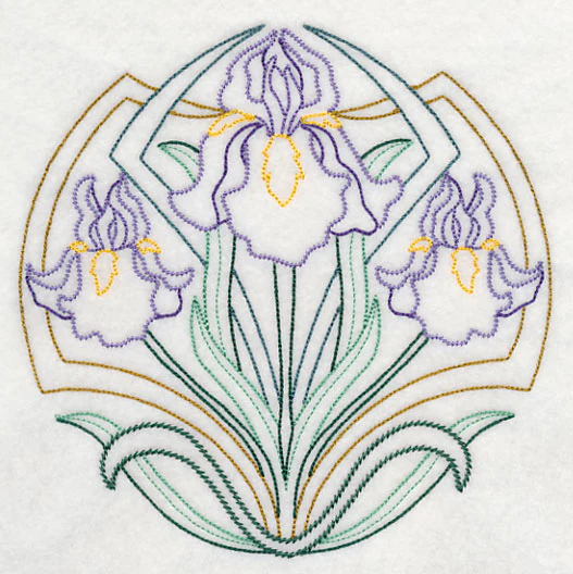 Art Deco Iris - Circle (Vintage) - Image 2