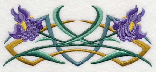 Art Deco Iris - Horizontal Border - Image 2
