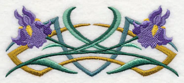 Art Deco Iris - Horizontal Border - Image 4
