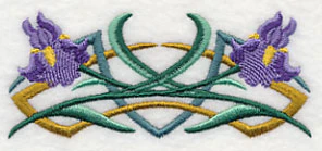 Art Deco Iris - Horizontal Border - Image 5