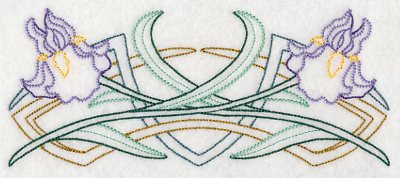 Art Deco Iris - Horizontal Border (Vintage) - Image 6