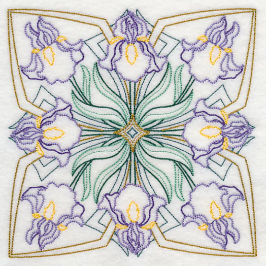 Art Deco Iris - Square (Vintage) - Image 2