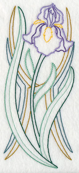 Art Deco Iris - Vertical Border (Vintage) - Image 6
