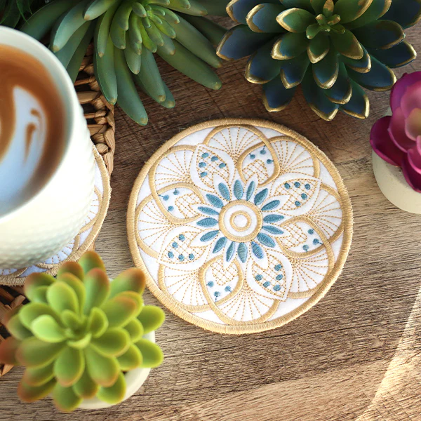 Art Deco Kaleidoscope Coaster (In-the-Hoop) - Image 10