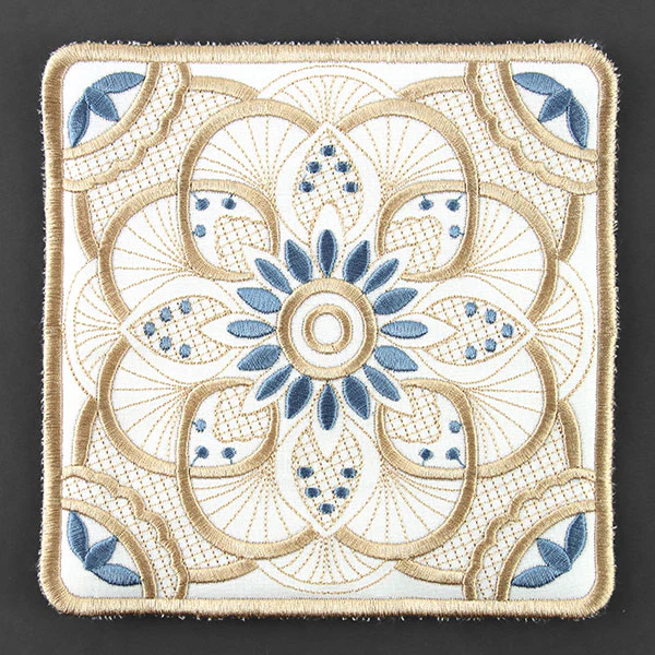 Art Deco Kaleidoscope Trivet (In-the-Hoop) - Image 2