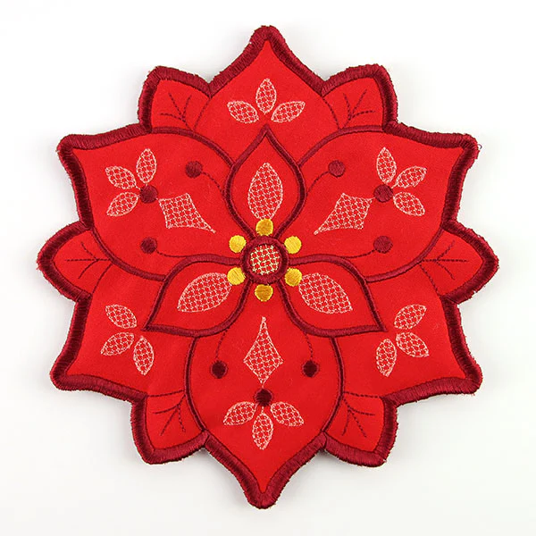 Art Deco Poinsettia Trivet (In-the-Hoop) - Image 8