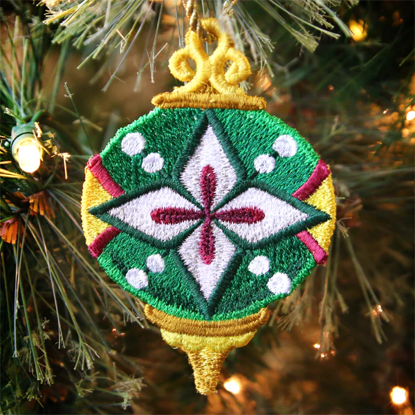 Art Nouveau Christmas Ornament (In-the-Hoop) - Image 2