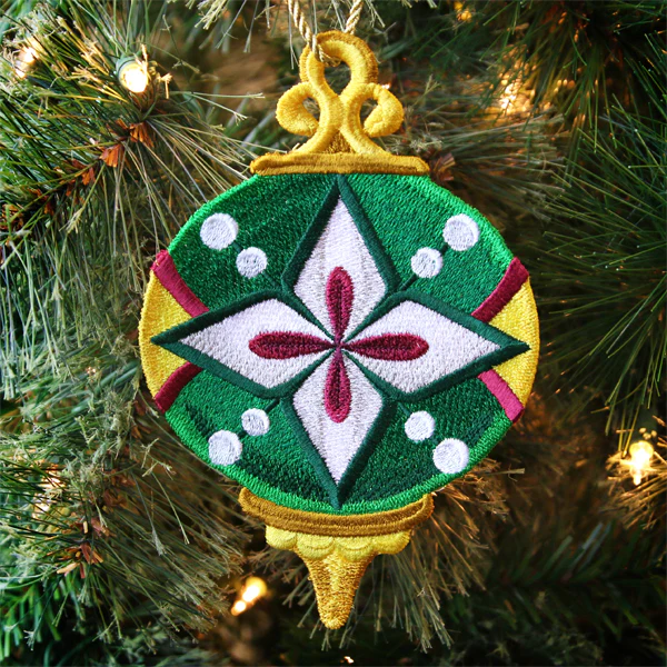Art Nouveau Christmas Ornament (In-the-Hoop) - Image 3