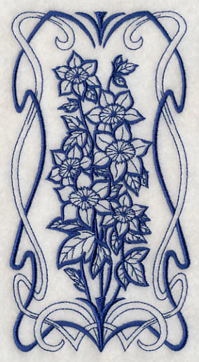 Art Nouveau Clematis (Bluework) - Image 4