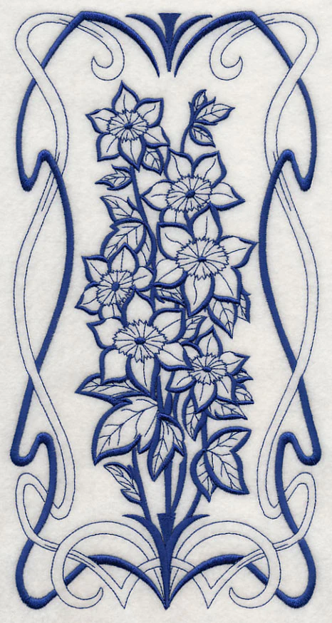 Art Nouveau Clematis (Bluework) - Image 5