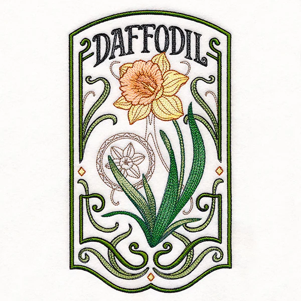 Art Nouveau Daffodil Sign - Image 2