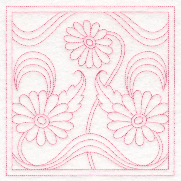 Art Nouveau Floral Quilting - Daisy (Double Run) - Image 5
