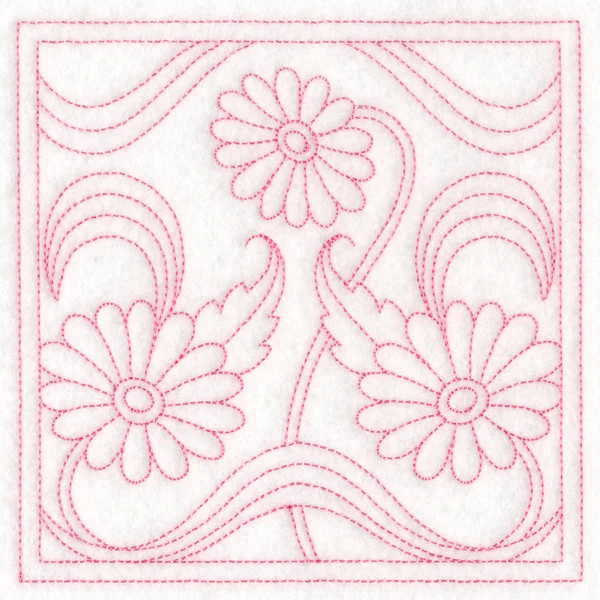 Art Nouveau Floral Quilting - Daisy (Double Run) - Image 7