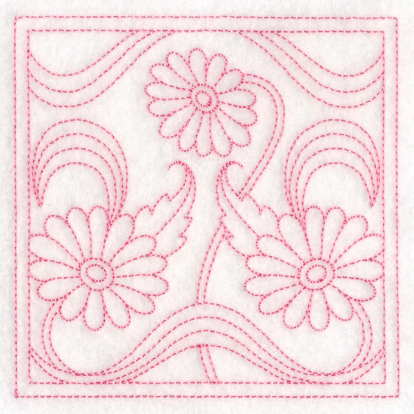 Art Nouveau Floral Quilting - Daisy (Double Run) - Image 9
