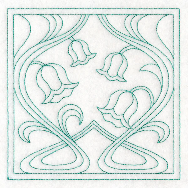 Art Nouveau Floral Quilting - Lily of the Valley (Double Run) - Image 4