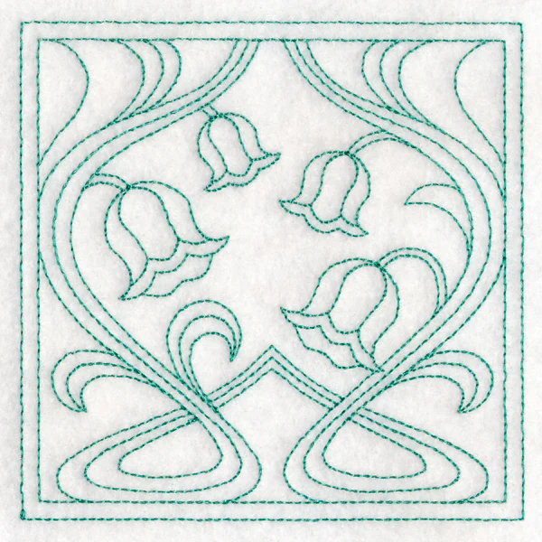 Art Nouveau Floral Quilting - Lily of the Valley (Double Run) - Image 5
