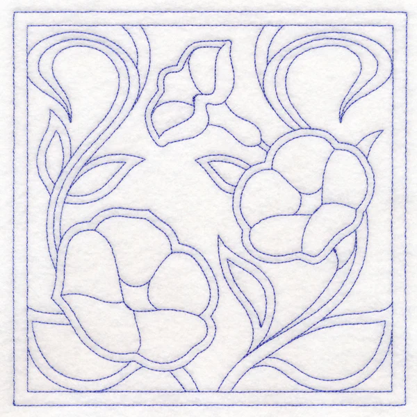 Art Nouveau Floral Quilting - Morning Glory (Double Run) - Image 2