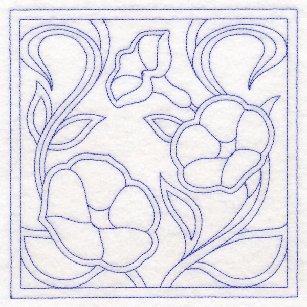 Art Nouveau Floral Quilting - Morning Glory (Double Run) - Image 3