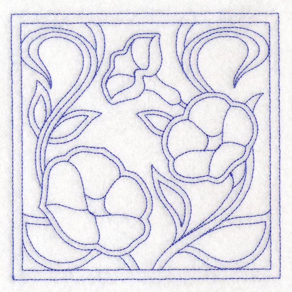 Art Nouveau Floral Quilting - Morning Glory (Double Run) - Image 4