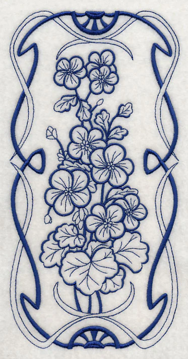 Art Nouveau Geranium (Bluework) - Image 2