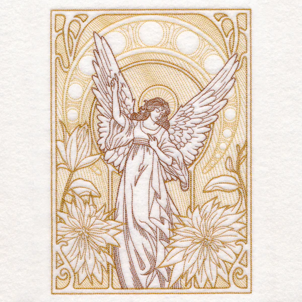 Art Nouveau Gilded Angel - Image 4