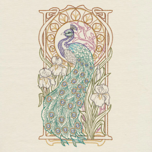 Art Nouveau Gilded Peacock - Image 3